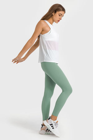 High Waist Ankle-Length Yoga Leggings-Teresa's Fashionista LLC