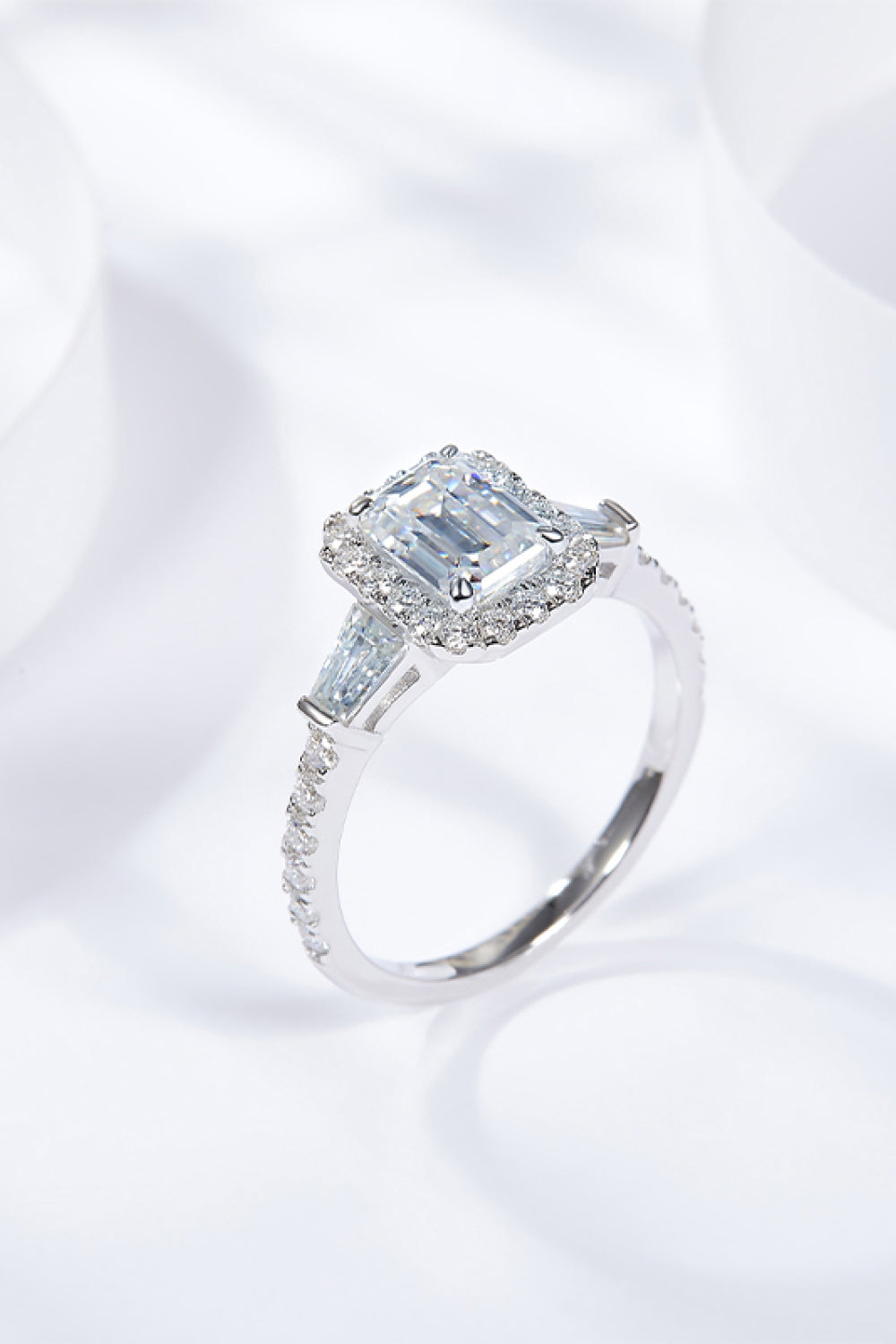 1 Carat Moissanite Geometric 925 Sterling Silver Ring-Teresa's Fashionista LLC