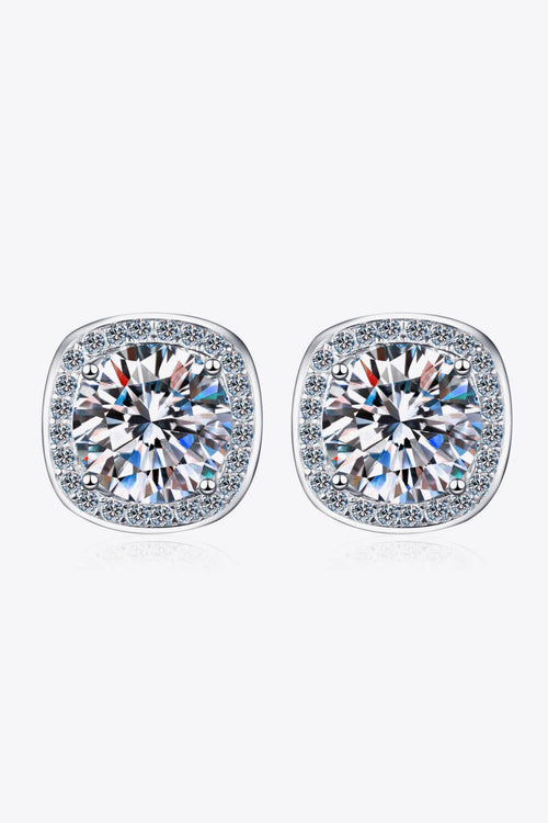 Let Me Love You 1 Carat Moissanite Stud Earrings-Teresa's Fashionista LLC