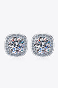 Let Me Love You 1 Carat Moissanite Stud Earrings-Teresa's Fashionista LLC