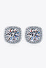 Let Me Love You 1 Carat Moissanite Stud Earrings-Teresa's Fashionista LLC