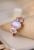 High Quality Natural Moonstone 925 Sterling Silver Three Stone Ring-Teresa's Fashionista LLC