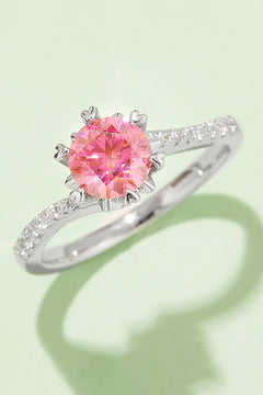 1 Carat Moissanite 925 Sterling Silver Ring-Teresa's Fashionista LLC