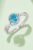 1 Carat Moissanite Contrast 925 Sterling Silver Ring-Teresa's Fashionista LLC
