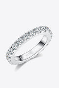 2.3 Carat Moissanite 925 Sterling Silver Eternity Ring-Teresa's Fashionista LLC
