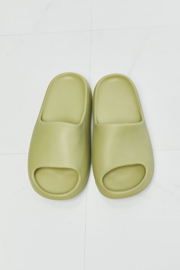 NOOK JOI In My Comfort Zone Slides in Green-Teresa's Fashionista LLC