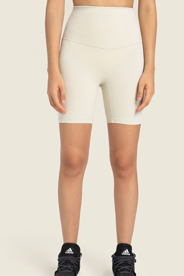 Seamless High-Rise Wide Waistband Biker Shorts-Teresa's Fashionista LLC