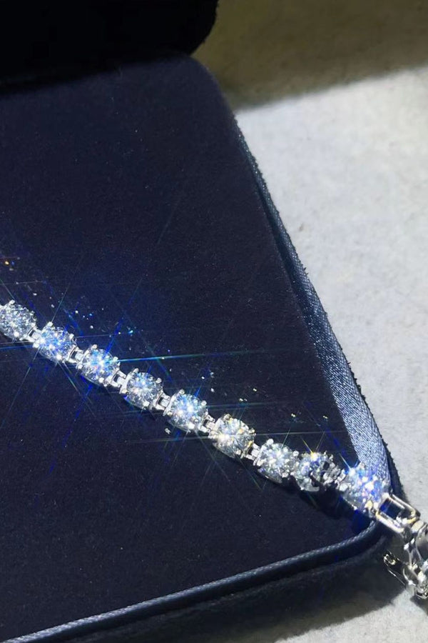 10 Carat Moissanite Platinum-Plated Bracelet-Teresa's Fashionista LLC