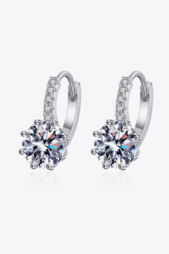 4 Carat Moissanite 925 Sterling Silver Earrings-Teresa's Fashionista LLC