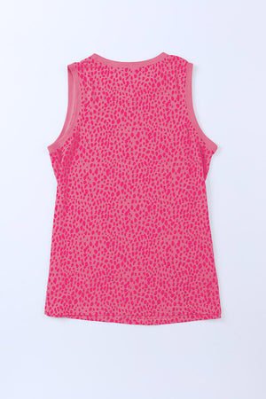 Printed Round Neck Tank-Teresa's Fashionista LLC