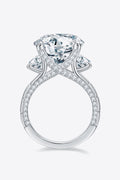 8.6 Carat Moissanite Platinum-Plated Ring-Teresa's Fashionista LLC