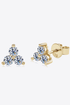 Moissanite 925 Sterling Silver Stud Earrings-Teresa's Fashionista LLC