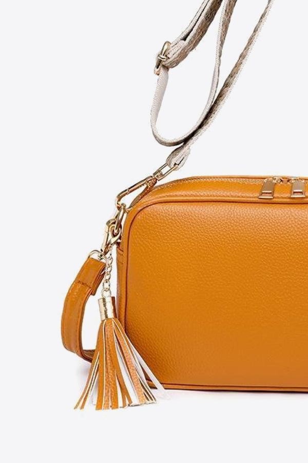 PU Leather Tassel Crossbody Bag-Teresa's Fashionista LLC