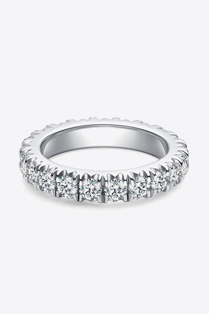 2.3 Carat Moissanite 925 Sterling Silver Eternity Ring-Teresa's Fashionista LLC