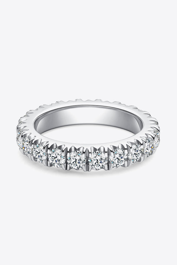 2.3 Carat Moissanite 925 Sterling Silver Eternity Ring-Teresa's Fashionista LLC