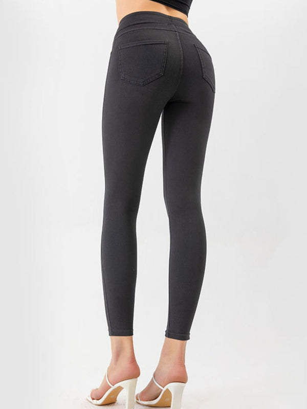 High Waist Cropped Jeans-Teresa's Fashionista LLC