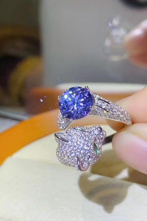 2 Carat Moissanite Adjustable Animal Bypass Ring-Teresa's Fashionista LLC