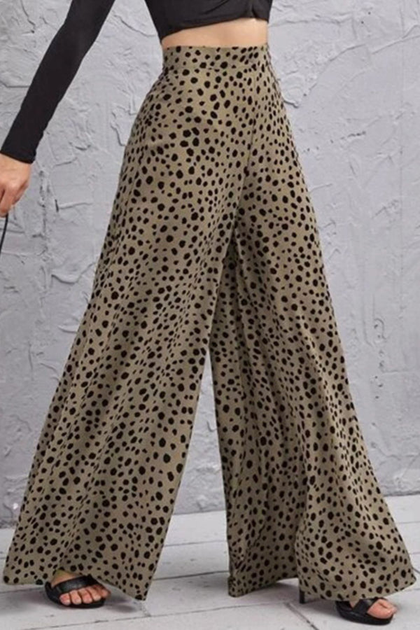 Animal Print High-Rise Culottes-Teresa's Fashionista LLC
