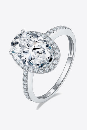 4.5 Carat Moissanite Halo Ring-Teresa's Fashionista LLC