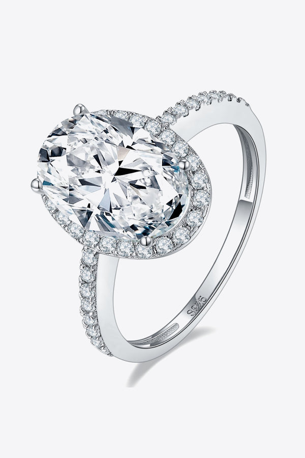 4.5 Carat Moissanite Halo Ring-Teresa's Fashionista LLC
