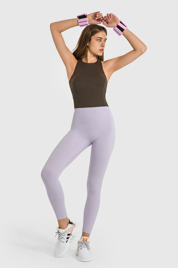 High Waist Ankle-Length Yoga Leggings-Teresa's Fashionista LLC