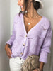 Openwork Button Up Long Sleeve Cardigan-Teresa's Fashionista LLC