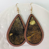 Teardrop Shape Wooden Dangle Earrings-Teresa's Fashionista LLC