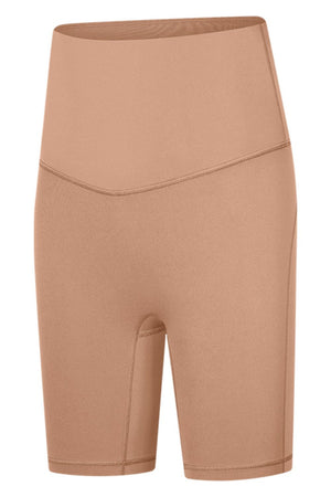 Seamless High-Rise Wide Waistband Biker Shorts-Teresa's Fashionista LLC