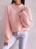 Openwork Mock Neck Long Sleeve Sweater-Teresa's Fashionista LLC
