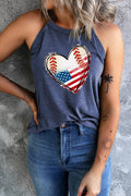 US Flag Heart Graphic Tank-Teresa's Fashionista LLC