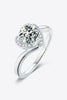 1 Carat Moissanite 925 Sterling Silver Heart Ring-Teresa's Fashionista LLC
