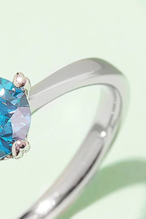 1 Carat Moissanite 925 Sterling Silver Solitaire Ring-Teresa's Fashionista LLC