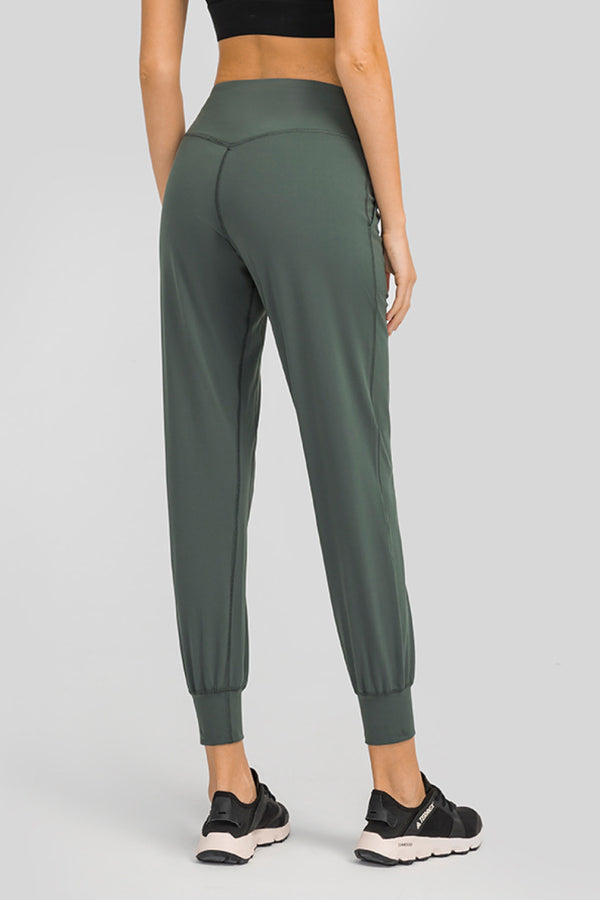 Wide Waistband Slant Pocket Pants-Teresa's Fashionista LLC