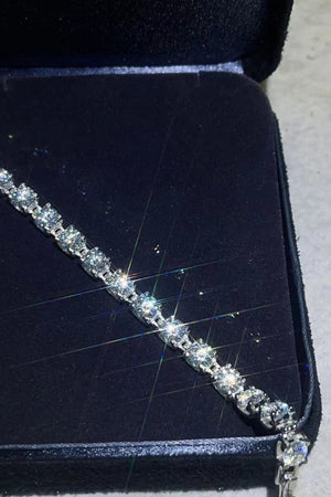 10 Carat Moissanite Platinum-Plated Bracelet-Teresa's Fashionista LLC