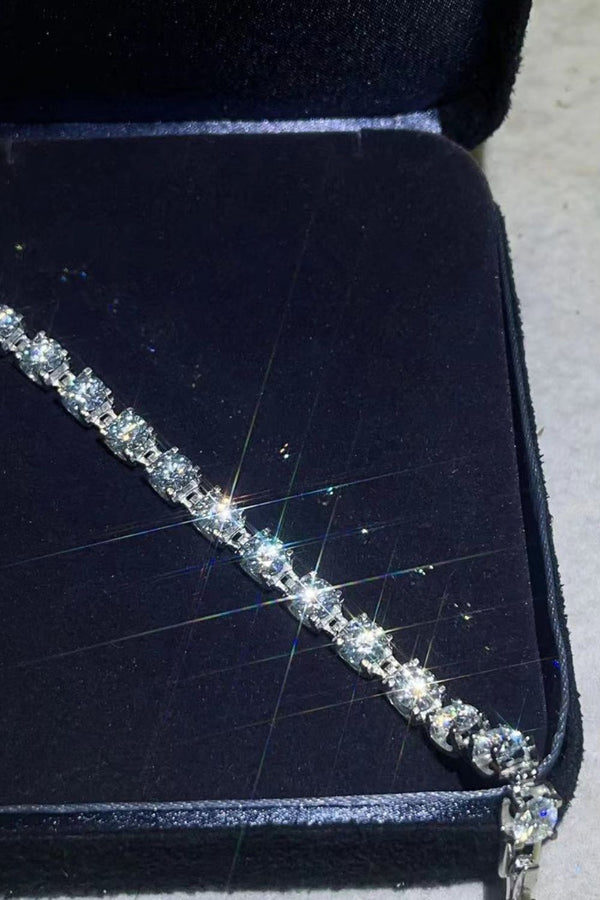 10 Carat Moissanite Platinum-Plated Bracelet-Teresa's Fashionista LLC