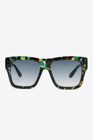 UV400 Patterned Polycarbonate Square Sunglasses-Teresa's Fashionista LLC