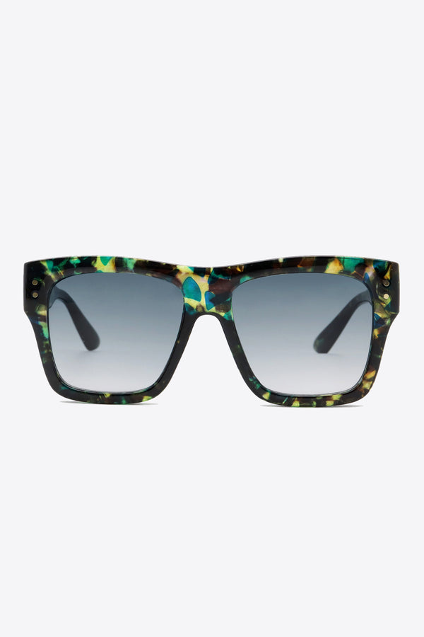 UV400 Patterned Polycarbonate Square Sunglasses-Teresa's Fashionista LLC