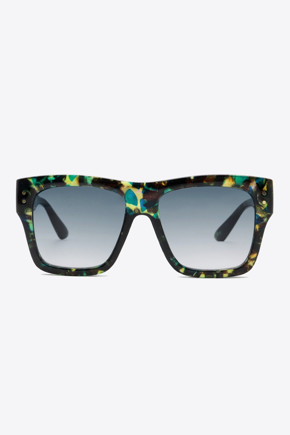 UV400 Patterned Polycarbonate Square Sunglasses-Teresa&#39;s Fashionista LLC