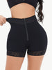 Full Size Zip-Up Lace Trim Shaping Shorts-Teresa's Fashionista LLC