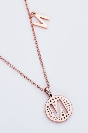 Moissanite K to T Pendant Necklace-Teresa's Fashionista LLC