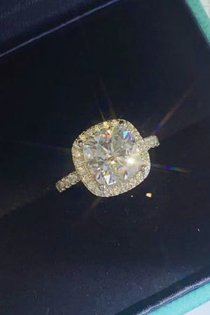 3 Carat Moissanite 925 Sterling Silver Square Ring-Teresa's Fashionista LLC