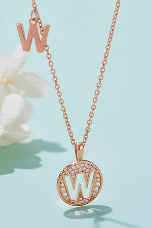 Moissanite U to Z Pendant Necklace-Teresa's Fashionista LLC