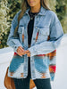Collared Neck Dropped Shoulder Denim Jacket-Teresa's Fashionista LLC