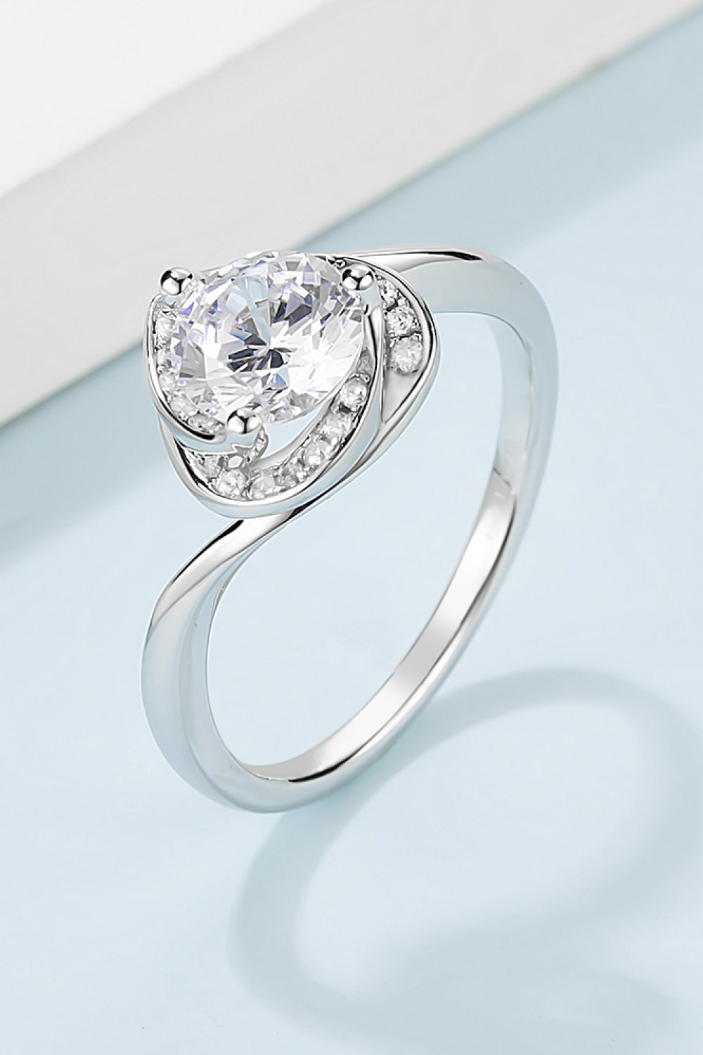 1 Carat Moissanite 925 Sterling Silver Heart Ring-Teresa's Fashionista LLC