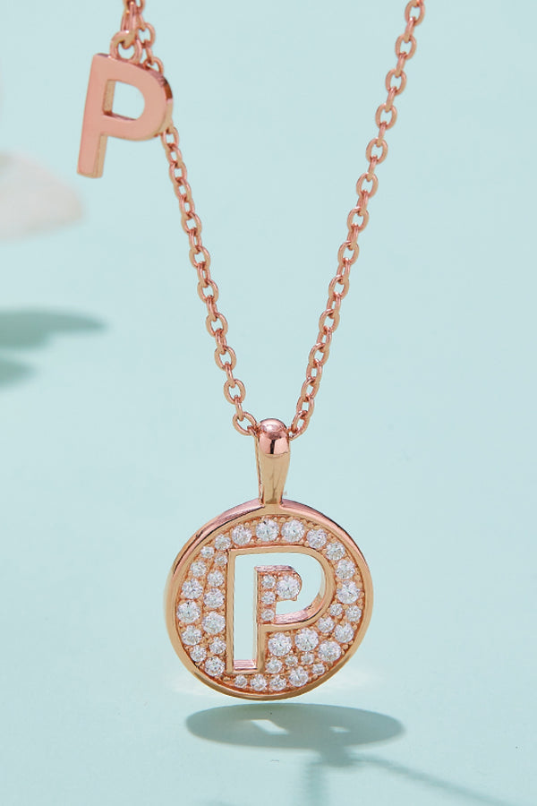 Moissanite K to T Pendant Necklace-Teresa's Fashionista LLC