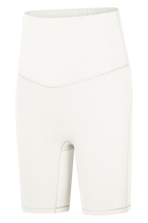 Seamless High-Rise Wide Waistband Biker Shorts-Teresa's Fashionista LLC