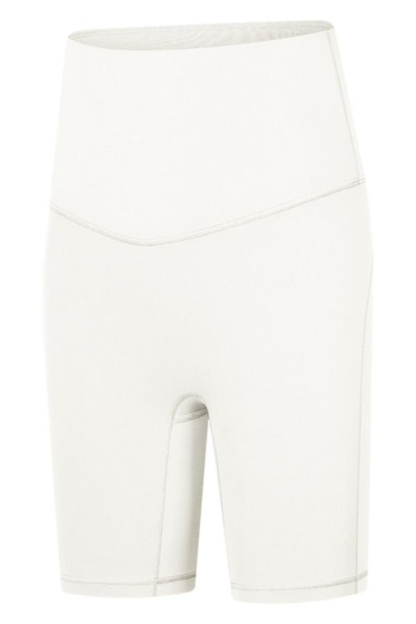 Seamless High-Rise Wide Waistband Biker Shorts-Teresa's Fashionista LLC