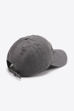 Distressed Adjustable Baseball Cap-Teresa's Fashionista LLC