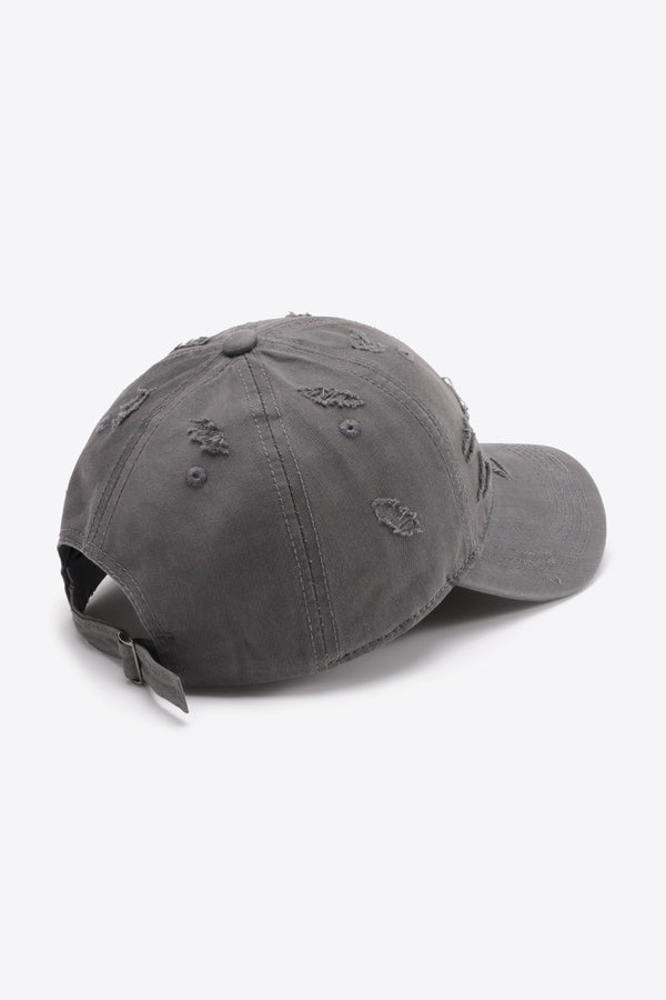 Distressed Adjustable Baseball Cap-Teresa's Fashionista LLC