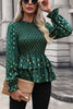 Smocked Flounce Sleeve Layered Blouse-Teresa's Fashionista LLC
